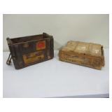 Two Wooden Ammo Crates