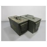 Two 50 Cal Ammo Cans