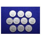 Ten Kennedy Bicentennial Half Dollars