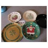Queen's Old St. Nick Plate & Other Plates & Bowl