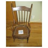 Vintage Cane Seat Child's Rocking Chair