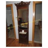 Antique Pier Hall Mirror w/Marble Shelf