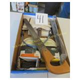 Handy Man's Box-Nails, Gloves, Zip Ties etc