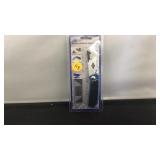 Folding lock back utility knife with spare blades