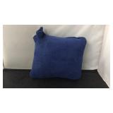 Travel pillow/blanket blue