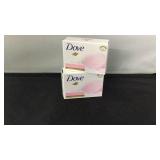 Two bars of Dove soap pink/Rosa