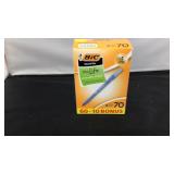 BIC round stick 70 pens Blue ink