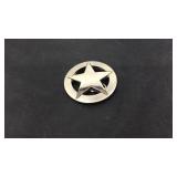 Silver star belt buckle