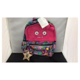 Happy monster backpack pink
