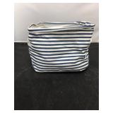 Blue/white striped collapsible basket