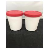 Plastic bowls with silicone lids