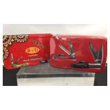 S&D leopard handcrafted knife set