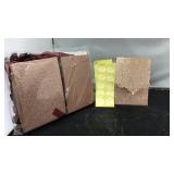 Rose gold invitation set.