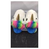 Size large plush unicorn slippers