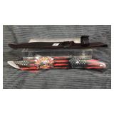 Firefighter knife with sheath