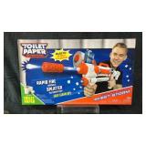 Toilet paper blaster game