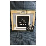 Framed letter board