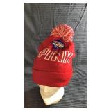 Red-Pink fleece lined stocking hat