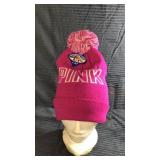 Pink fleece lined stocking hat