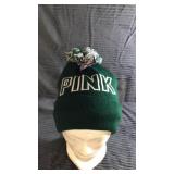 Pink fleece lined stocking hat