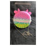 Pop it purse with chain