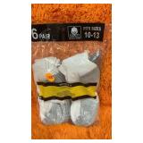 Cotton blend 6 pair socks 10-13 size