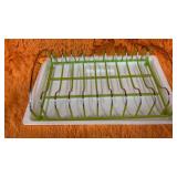 Dish drainer chrome/green