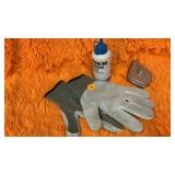 Chalk box,chalk, gloves