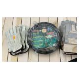 Leather gloves and quick grill