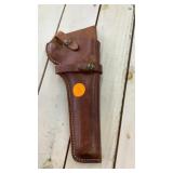 Leather pistol holster