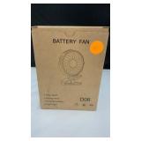 Black battery fan with clip