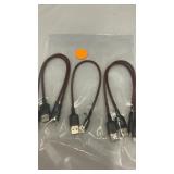 5 pack of short lightning cables braided