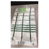 Green check jumbo kitchen towel