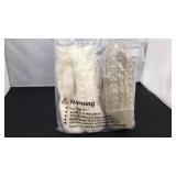 2 pack women mittens (white/tan)