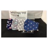 Four pack blue kids mask cloth