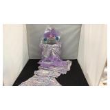 3 piece girls swimsuit with mermaid tails 5-6