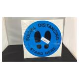 Social distancing stickers