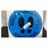 Social distancing stickers