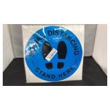 Social distancing stickers