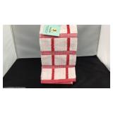 The sloppy chef jumbo kitchen towel red stripe