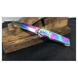 Rainbow coloring Spring Assist Knife