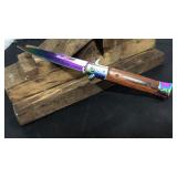Milano Wood Handle Spring Assist Knife