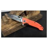 Deer Tracker Orange Spring Assist knife
