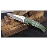 Olive Green Kentucky Cutlery Spring Assist Knife