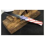American Flag Spring Assist Knife