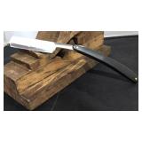 Black Straight Edge Razor Knife