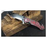 Black/Red Black Widow Spider Knife