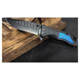Blue/black knife