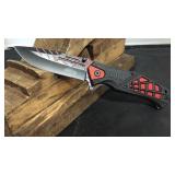 Red/Black Spiderweb knife