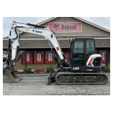 2021 Bobcat E85 Excavator, 442 hrs,  Enclosed cab w/ heat & AC, hydraulic thumb,